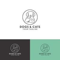 mobiledog en kat logo ontwerp vector. vector