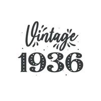 geboren in 1936 vintage retro verjaardag, vintage 1936 vector