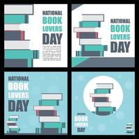 fijne nationale boekenliefhebbersdag vector