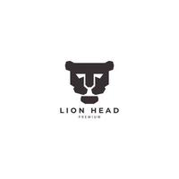 minimalistische leeuwin hoofd logo vector pictogram symbool ontwerp illustratie