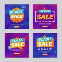 flash verkoop social media bericht vector