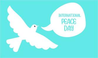 internationale dag van vredesconcept plat ontwerp vector