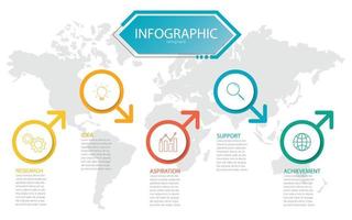 presentatie zakelijke info-grafische sjabloon, abstracte infographics nummer opties sjabloon, gebruikt voor webdesign, zakelijke stap opties, banner. vector illustratie