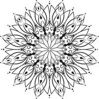 mandala patroon zwart en wit. kleurboek vector