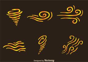 Wind Pictogrammen vector