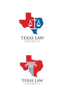 set van amerika texas advocatenkantoor logo ontwerp bedrijfsjury en justitie vector