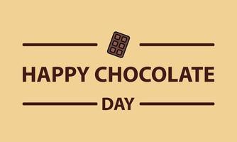 gelukkige chocoladedag voor wereldchocoladedag. vector