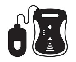 geautomatiseerde externe defibrillator apparaten plat pictogram voor apps of websites vector