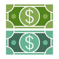 Verenigde Staten dollar geld egale kleur pictogram voor apps of websites vector