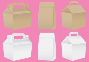 Papier Lunch Box Vectors