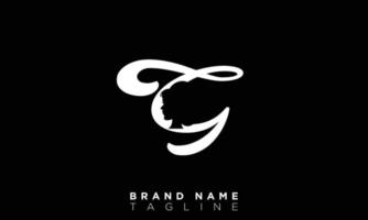 alfabet brieven initialen monogram dame logo g vector