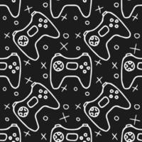 patroon met gamepad-pictogrammen. naadloos spelpatroon. vector