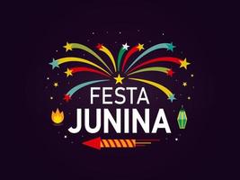viering achtergrond voor festa junina illustratie met partij festival gratis vector kleurrijk ontwerp.
