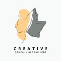 blad achtergrond logo ontwerp, vector kunst iconen, in pastelkleuren