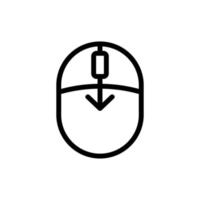 scrol door de schermpictogramvector. geïsoleerde contour symbool illustratie vector