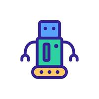 robot pictogram vector. geïsoleerde contour symbool illustratie vector