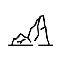 bergketen pictogram vector. geïsoleerde contour symbool illustratie vector