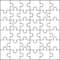 puzzel puzzel set van 36 overzicht lineart vector ontwerp vlakke afbeelding gratis bewerkbaar voor element inhoud sjabloon