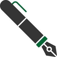 pen glyph twee kleuren vector