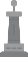 monument plat grijstinten vector