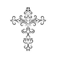 heilig kruisontwerp voor tattoo-ontwerp vector