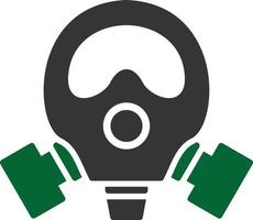 gasmasker glyph twee kleuren vector