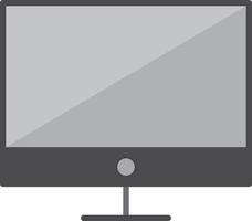 monitor platte grijswaarden vector