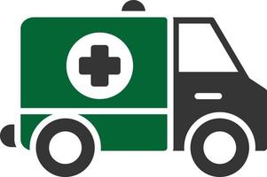 ambulance glyph twee kleuren vector