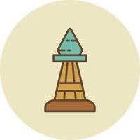 obelisk gevuld retro vector