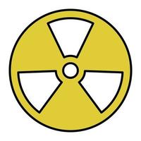 biohazard pictogram cartoon. gevaar en radioactief symbool vector