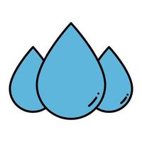 druppel water pictogram cartoon. vloeibare symbool vector