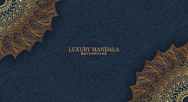 luxe mandala achtergrond met gouden arabesk patroon arabische islamitische Oost-stijl. vector