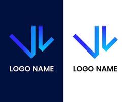 letter w en h modern logo ontwerpsjabloon vector