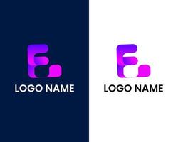 letter e en f moderne logo ontwerpsjabloon vector