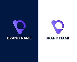 letter q en p modern logo ontwerpsjabloon vector