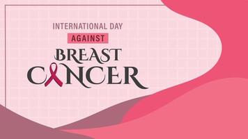 internationale dag tegen borstkanker behang achtergrond in abstract ontwerp vector