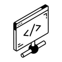 een programmeer isometrisch pictogram downloaden vector