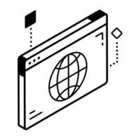 een webhosting isometrisch pictogram downloaden vector