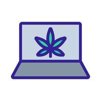 cannabis kopen is een online vectorpictogram. geïsoleerde contour symbool illustratie vector