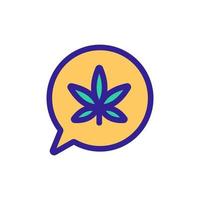 berichten cannabis pictogram vector. geïsoleerde contour symbool illustratie vector