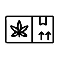 perceel van cannabis pictogram vector. geïsoleerde contour symbool illustratie vector