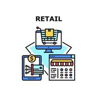 retail tech vector concept kleur illustratie