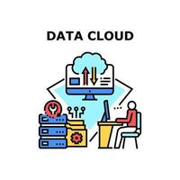 data cloud verbinding vector concept illustratie