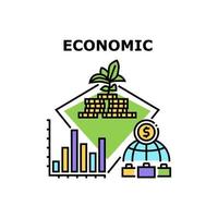 economische rijkdom vector concept kleur illustratie