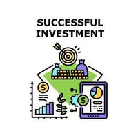 succesvolle investering vector concept illustratie