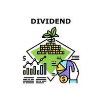 dividend geld vector concept kleur illustratie