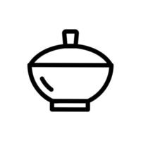 noedels pictogram vector. geïsoleerde contour symbool illustratie vector