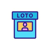 loterij contant pictogram vector overzicht illustratie