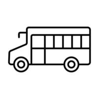 bus pictogram vector. geïsoleerde contour symbool illustratie vector