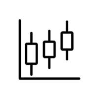 stijging grafiek pictogram vector. geïsoleerde contour symbool illustratie vector